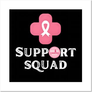 Breast cancer support squad pink Posters and Art